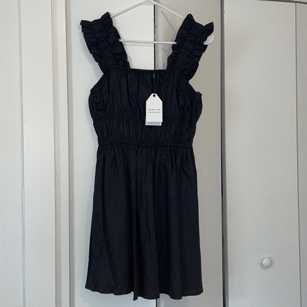 English Factory Black Dress Nwt